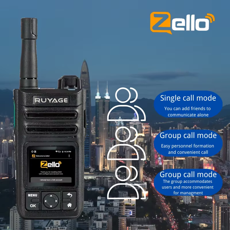 Ruyage ZL60 Zello Push-to-Talk 4G LTE Long Range Walkie Talkie