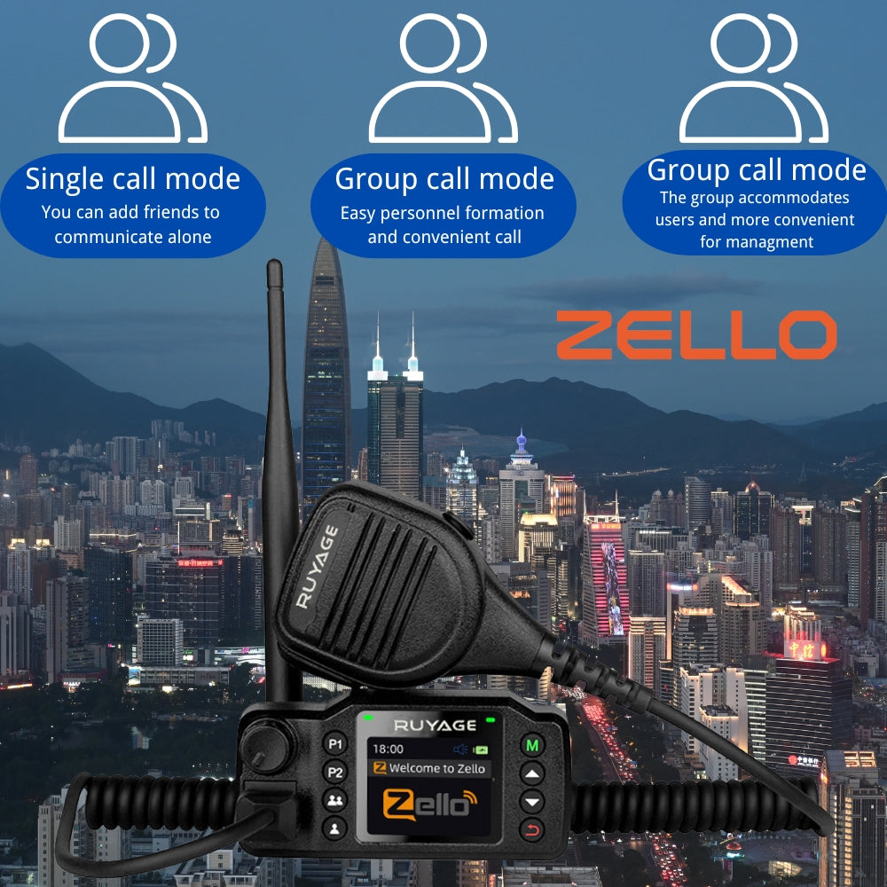 Ruyage Zello PTT 4G LTE Vehicle Mounted Walkie Talkie