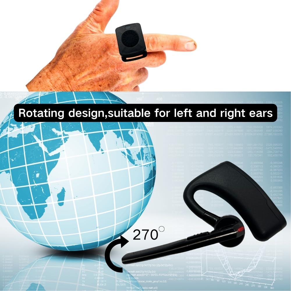 Ruyage Walkie Talkie Fone de ouvido Bluetooth, fone de ouvido Bluetooth com microfone com cancelamento de ruído, para UV98 compatível com rádios BaoFeng Kenwood Quansheng uv-k5 uv-5r e mais 